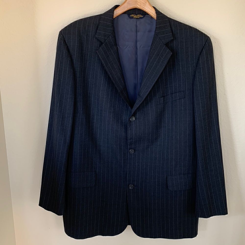 Gray Suit Coat Brooks Brothers Grey Pinstripe‎ Sport Coat Suit Jacket 45